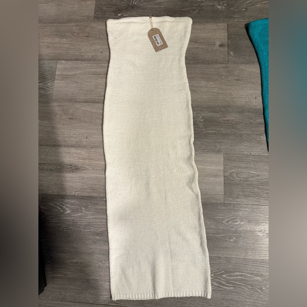Meshai Cream Knit tube dress